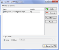 Free MP4 to MP3 Converter screenshot